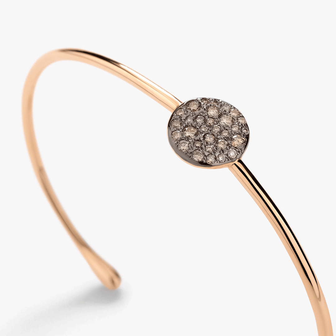 Pomellato Sabbia 18k Rose Gold Brown DiamondBracelet