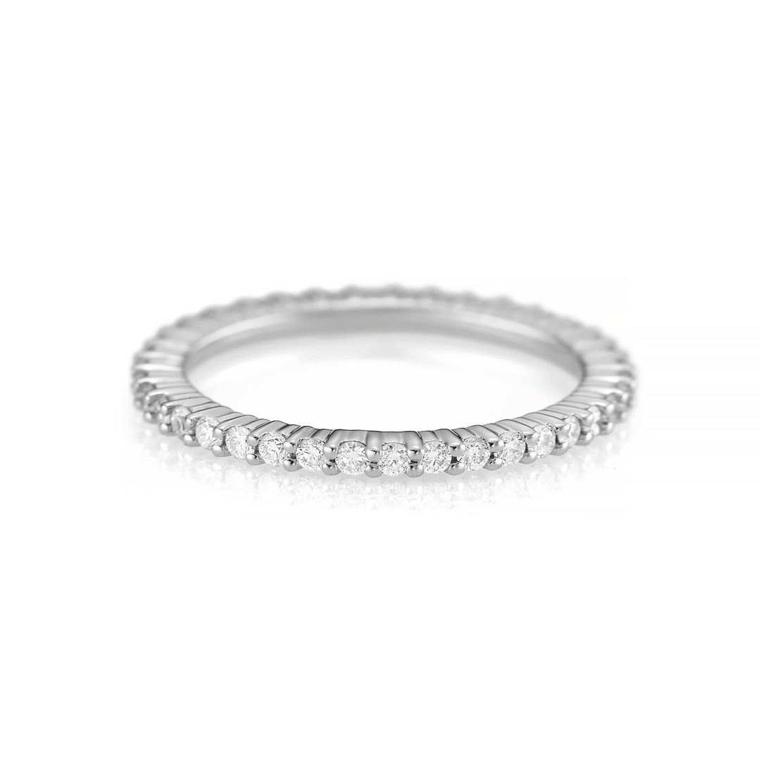 Hamilton Duet Collection 18k White Gold and 0.50 Total Weight Diamond Wedding Band