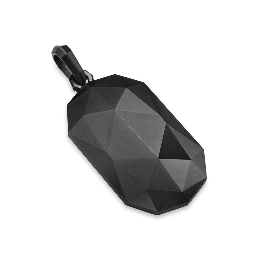 David Yurman Faceted Amulet Black Titanium, 36.3mm