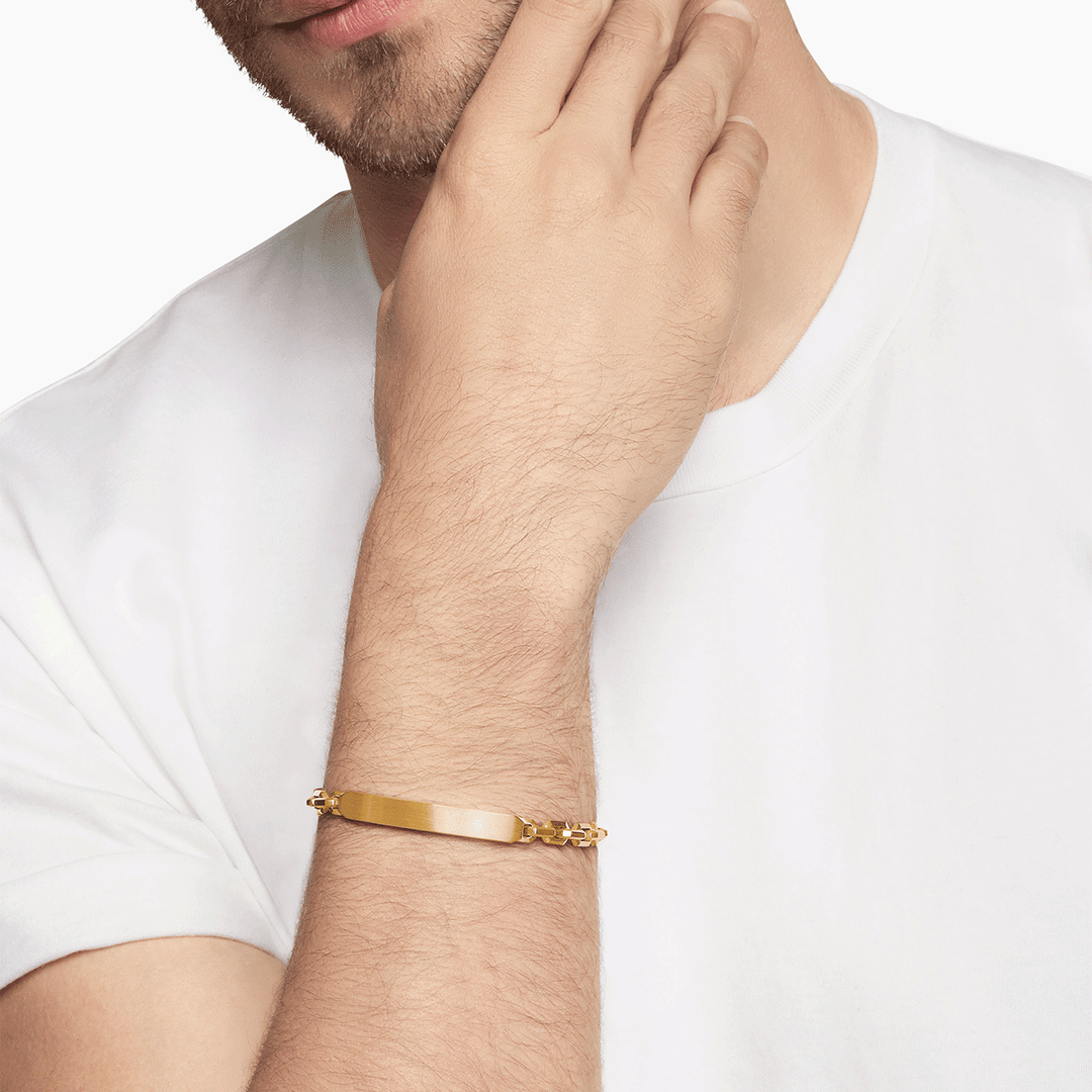 David Yurman Streamline ID Bracelet 18k Yellow Gold, 6.8mm