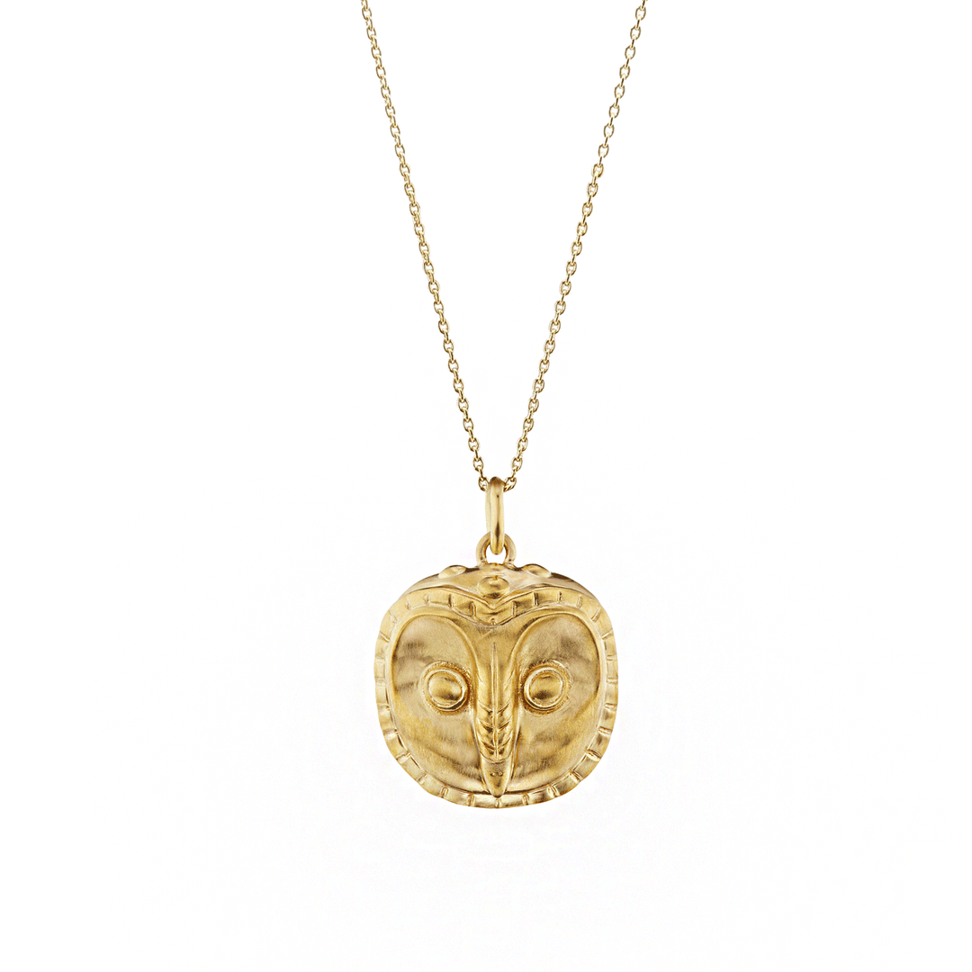 18k Yellow Gold Owl Charm