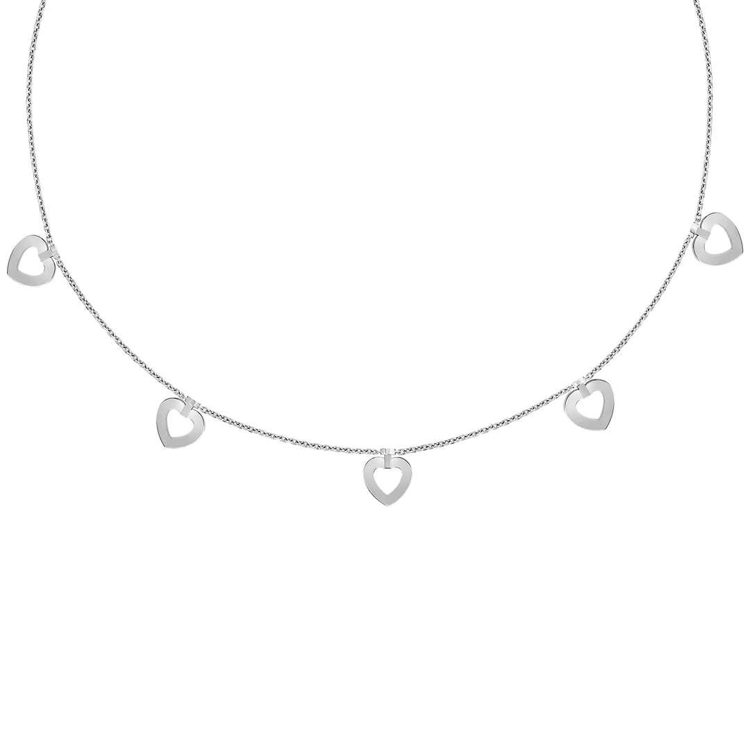 FRED Pretty Woman 18k White Gold and Diamond Mini Heart Necklace, Exclusively at Hamilton Jewelers