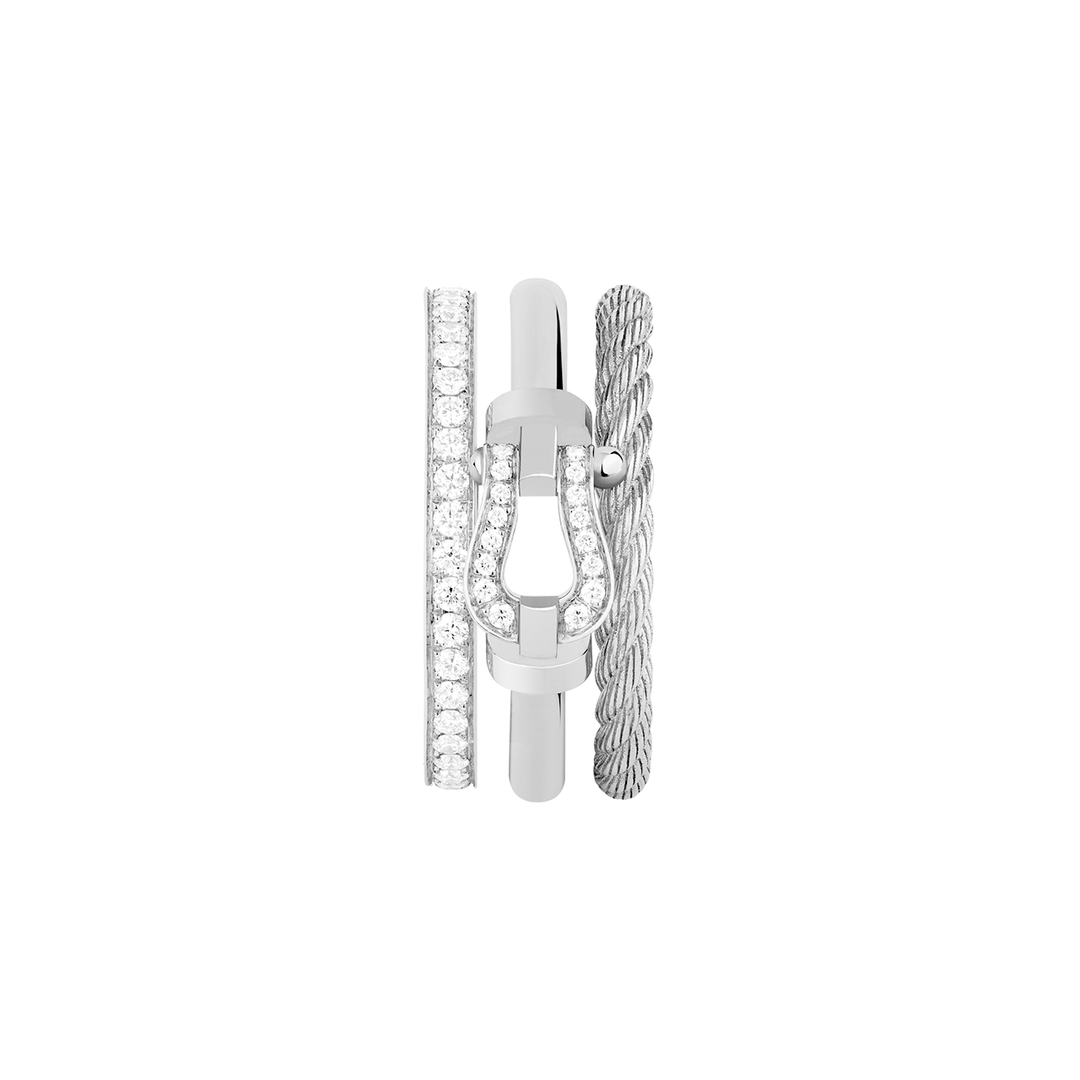FRED Force 10 Rise 18k White Gold and Diamond Ring