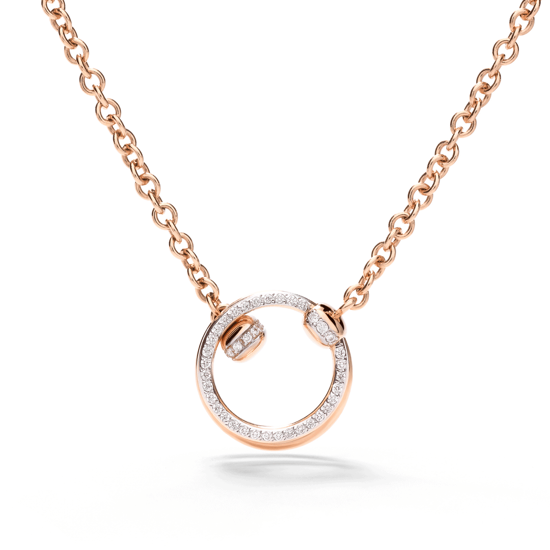 Pomellato Together 18k Rose Gold Diamond Necklace with pendant