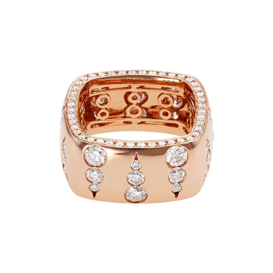 Mercer 18k Rose Gold and Diamond 3.27 Total Weight Wide Ring