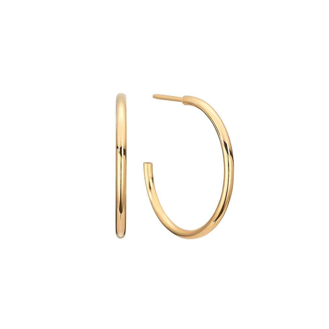 14k Yellow Gold 20mm Hoop Earrings