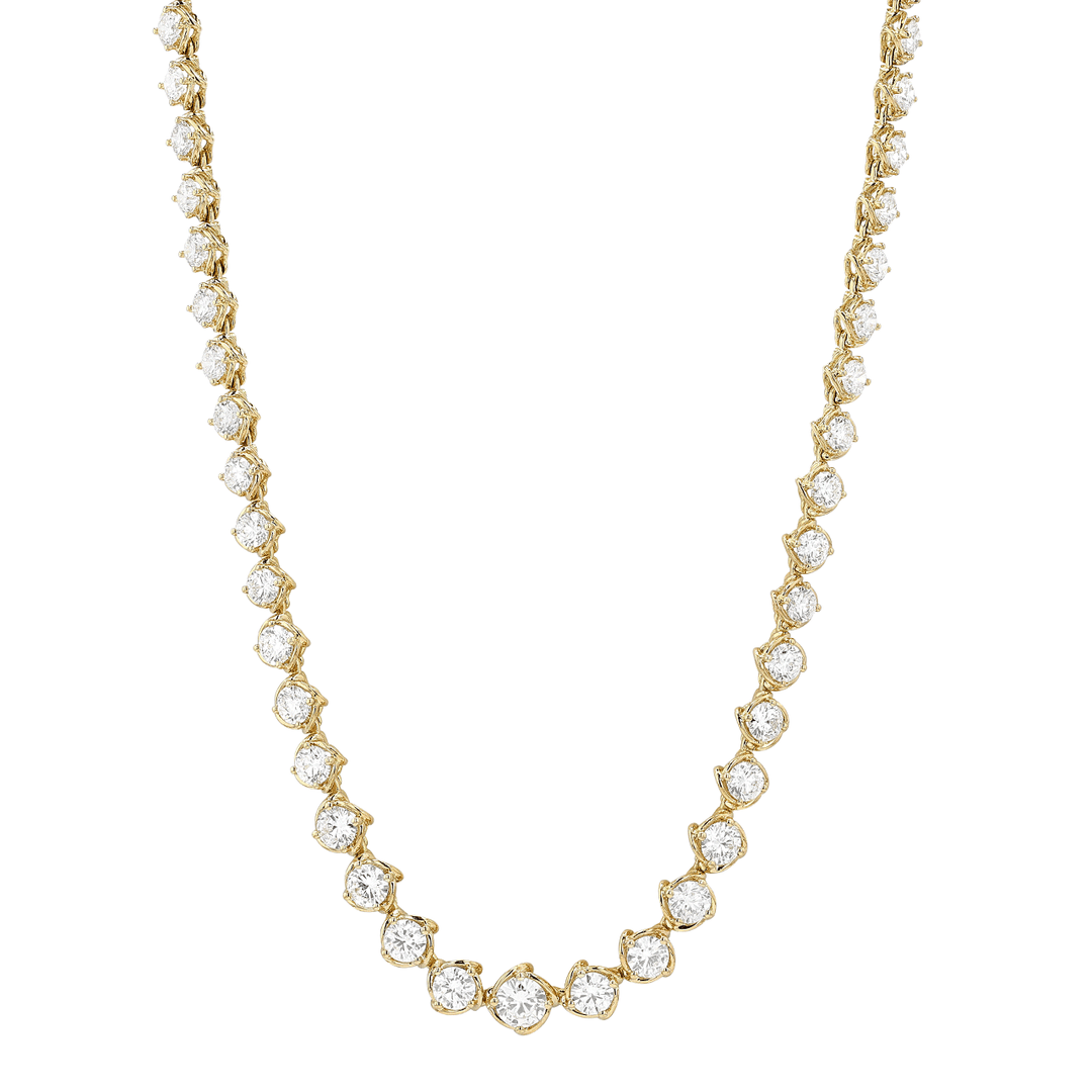 Hamilton Duet 18k Yellow Gold and Diamond 9.99 Riviera Necklace