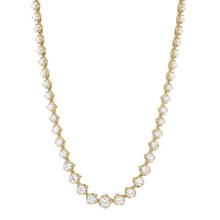 Hamilton Duet 18k Yellow Gold and Diamond 9.99 Riviera Necklace