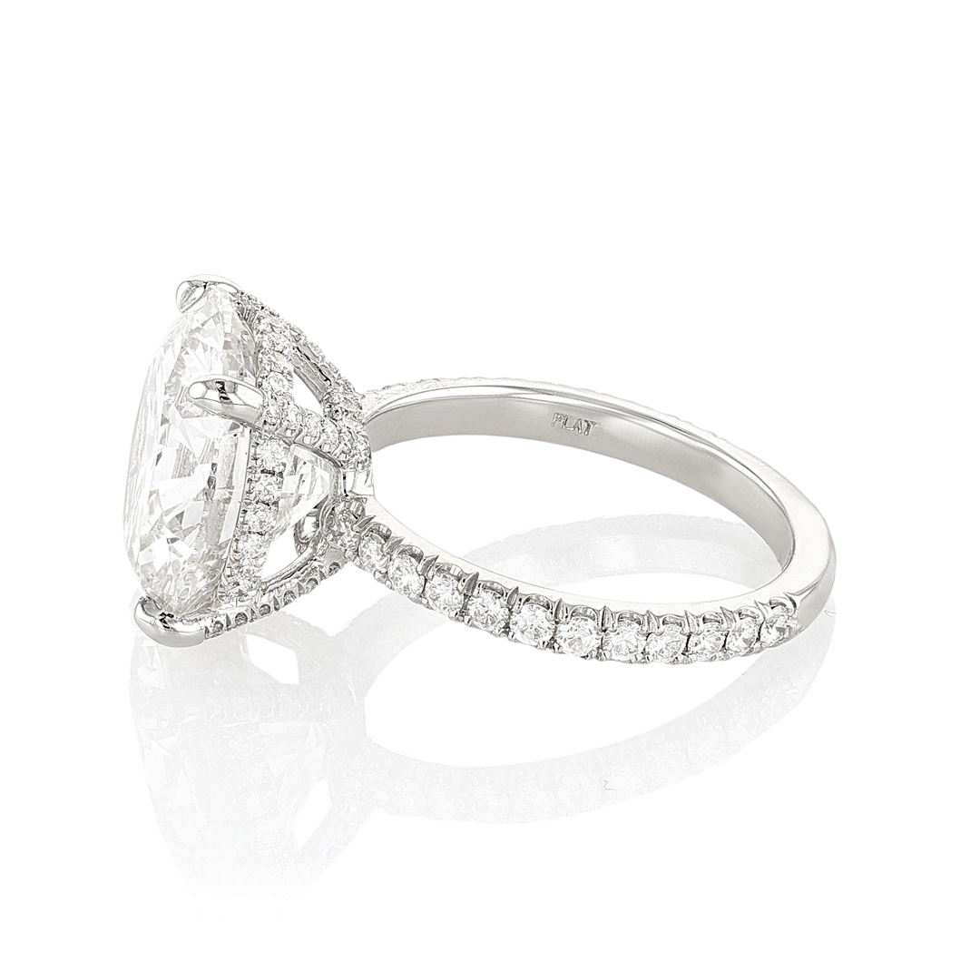 Hamilton Private Reserve Collection Platinum and Round Diamond 7.85 Total Weight Engagement Ring