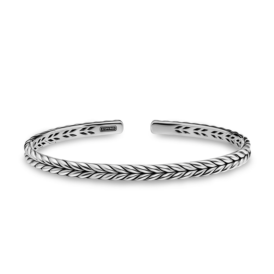 David Yurman Chevron Flex Bracelet Sterling Silver, 5.2mm