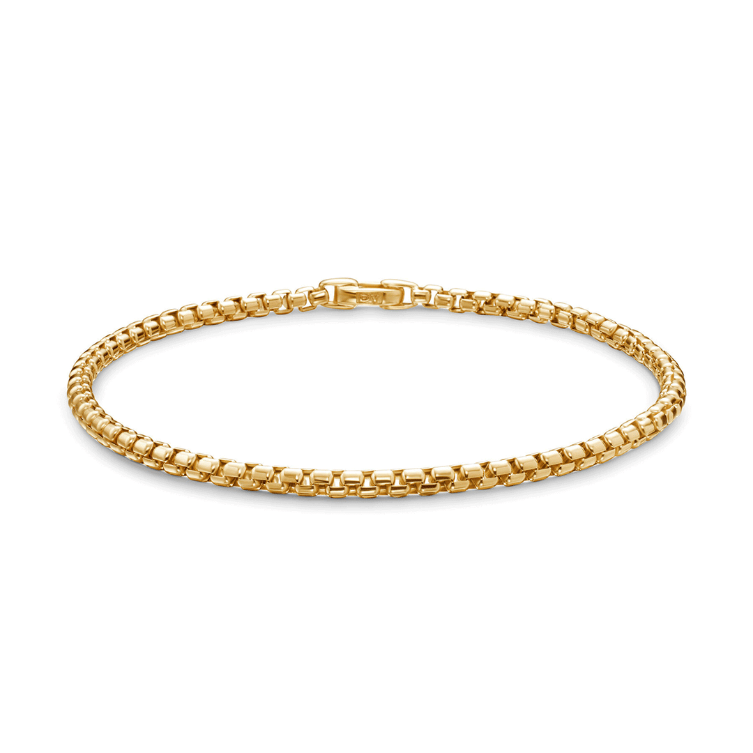 David Yurman Bel Aire Chain Bracelet in 18k Yellow Gold, 2.7mm
