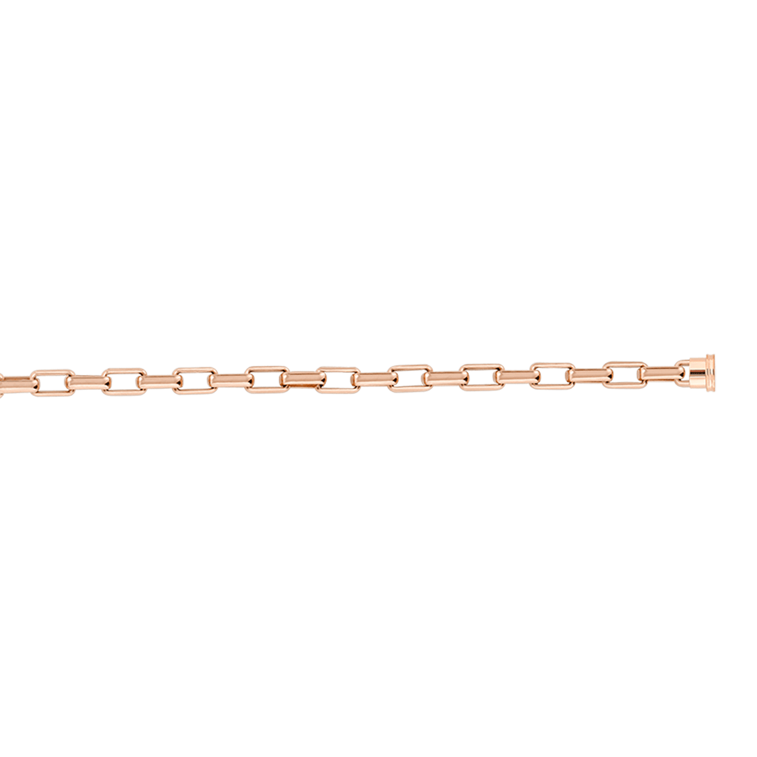 FRED 18k Rose Gold Link Cable for Medium Model Bracelet Gold End Caps