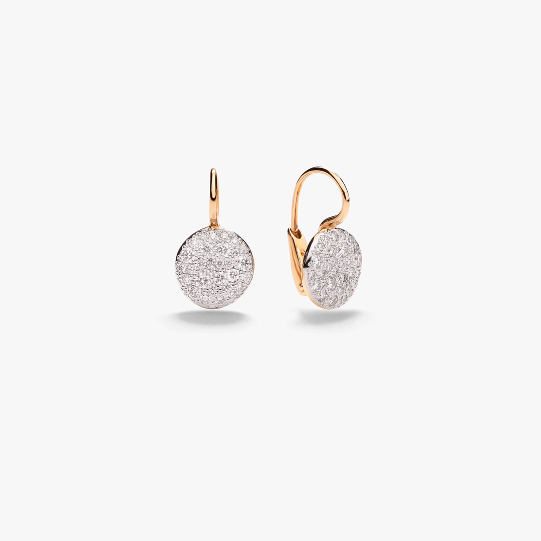Pomellato Sabbia 18k Rose Gold Diamond Earrings