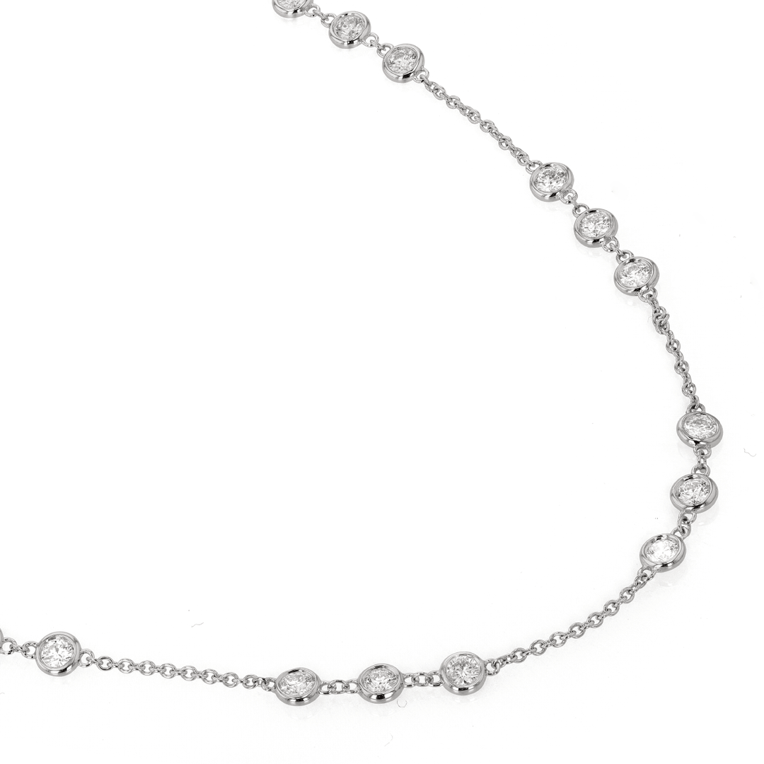 14k White Gold and 2.68 Total Weight DBY Necklace