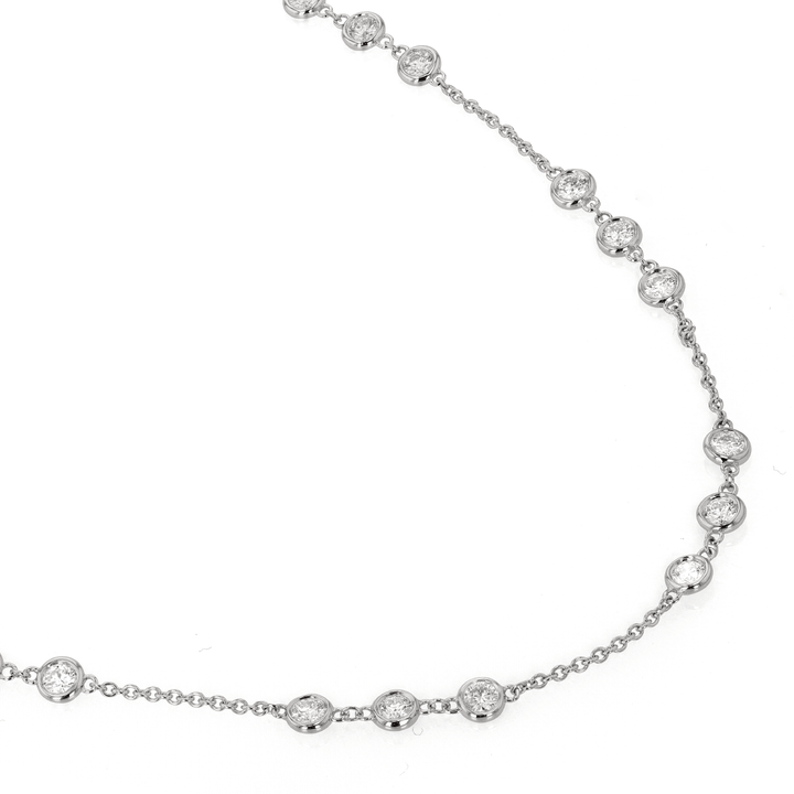14k White Gold and 2.68 Total Weight DBY Necklace