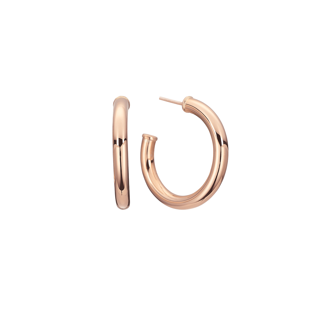 14k Rose Gold 20mm Hoops