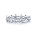 Platinum and 3.20 Total Weight Emerald Cut Diamond Eternity Band