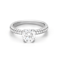 Hamilton Grace Collection 18k White Gold and 0.44 Total Weight Diamond Engagement Mounting Ring