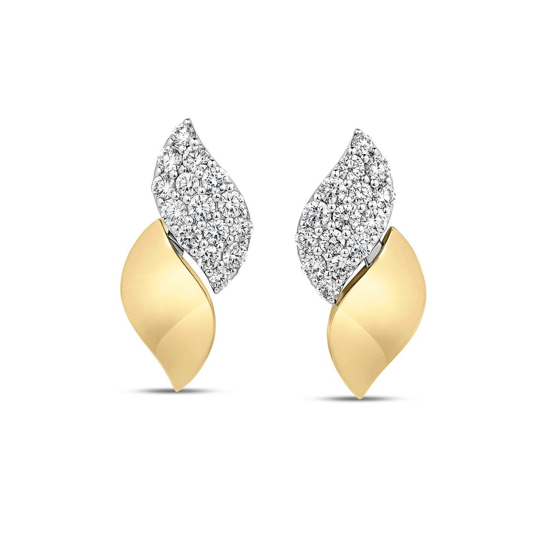 Roberto Coin San Marco 18k Yellow Gold and Diamond Earrings