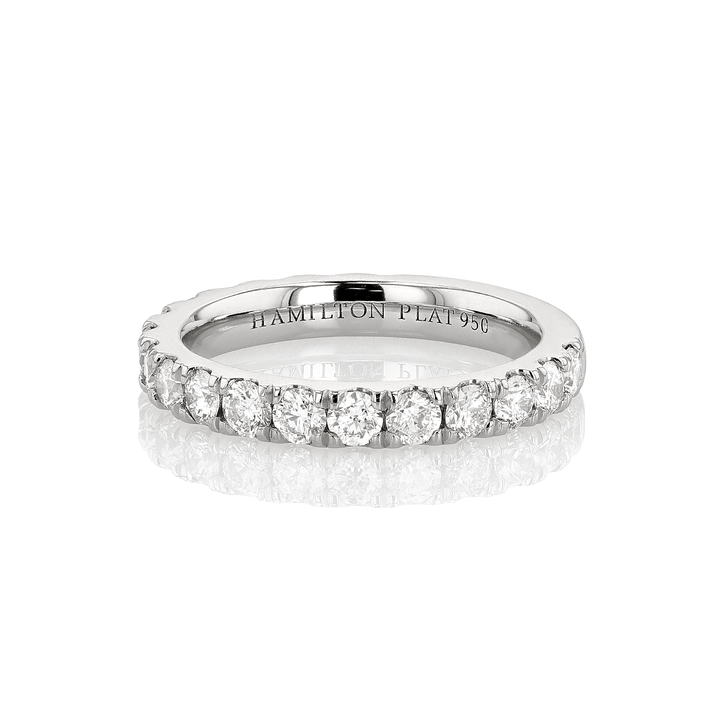 Lisette Platinum 1.25 Total Weight Diamond Half Way Band