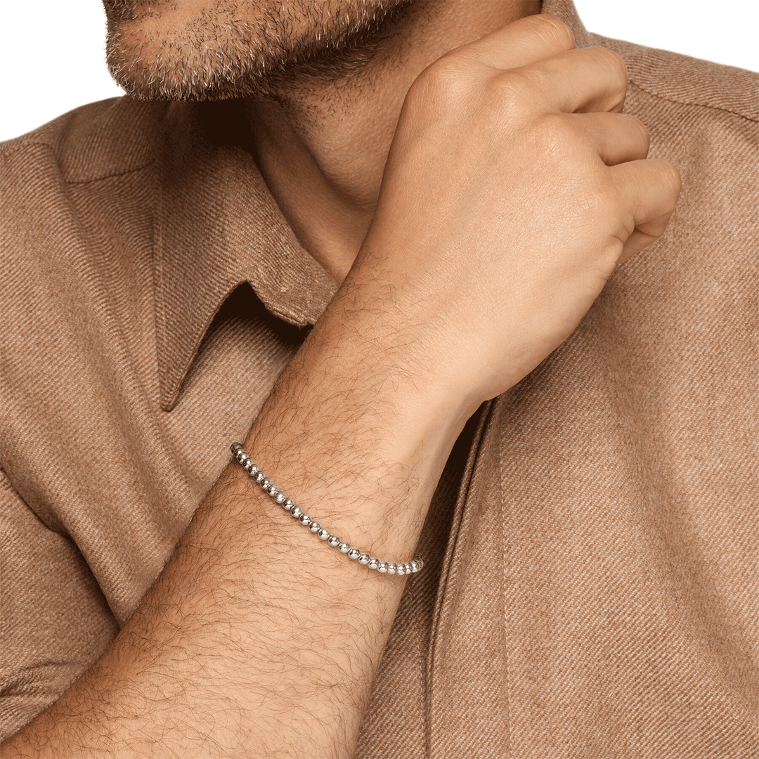 David Yurman Spiritual Beads Metal Bead Bracelet Sterling Silver, 4mm