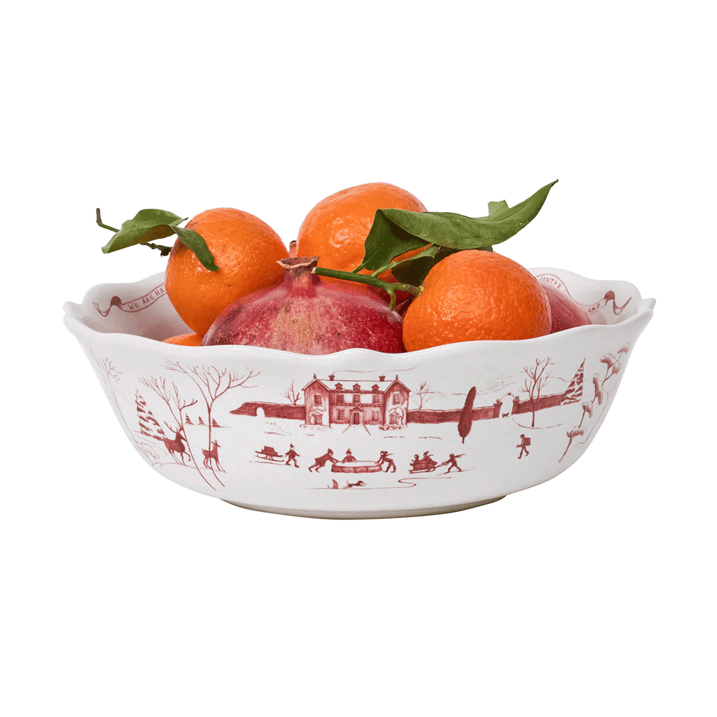 Juliska Country Estate Winter Frolic Ruby 11" Serving Bowl