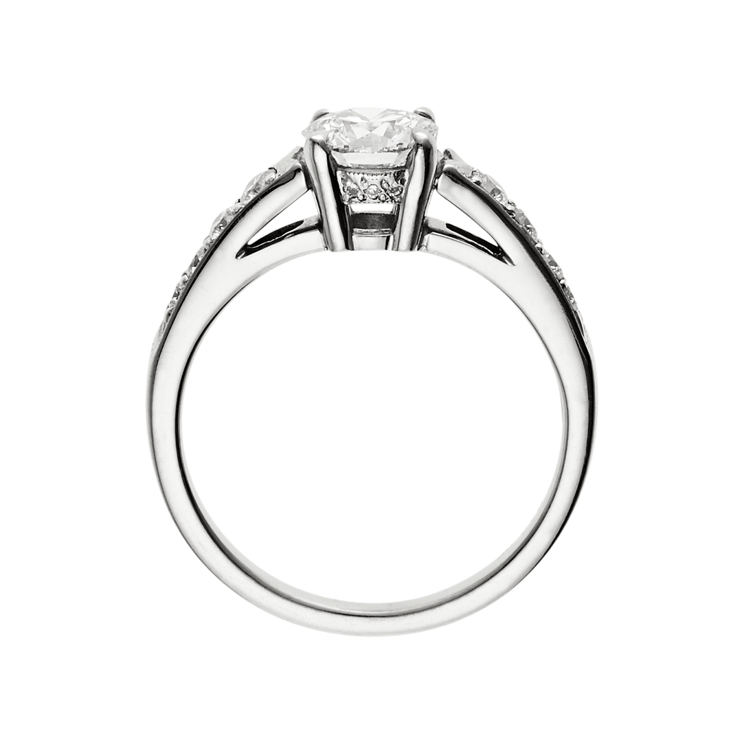 1912 Platinum and .16TW Diamond Engagement Mounting Ring