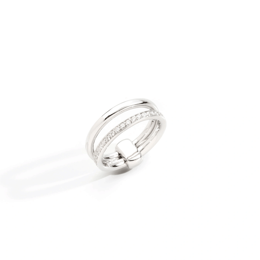 Pomellato Iconica 18k White Gold and Diamond Ring