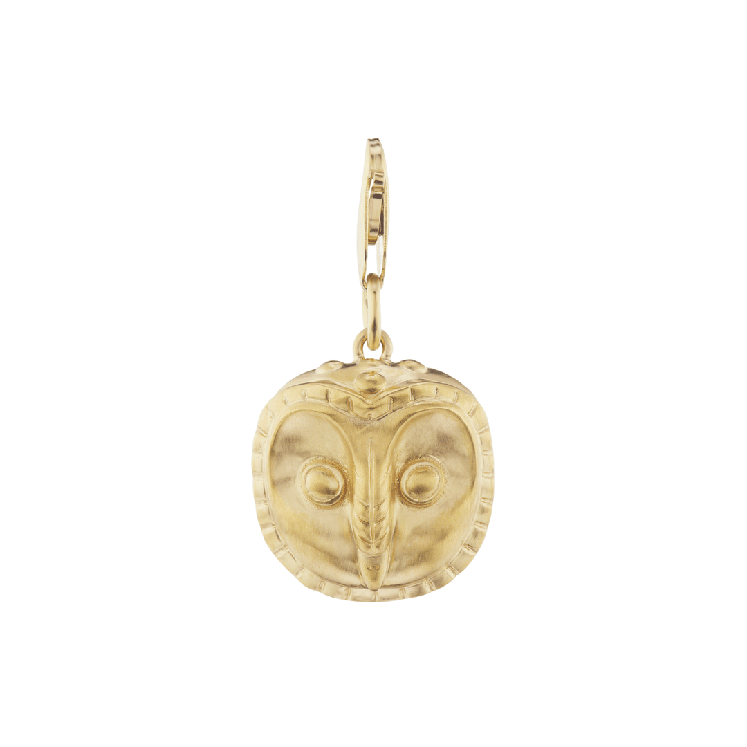 18k Yellow Gold Owl Charm