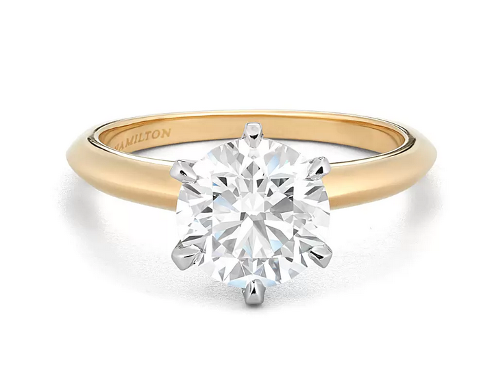 Embrace 18k Yellow Gold and Diamond 2.01 Total Weight Engagement Ring