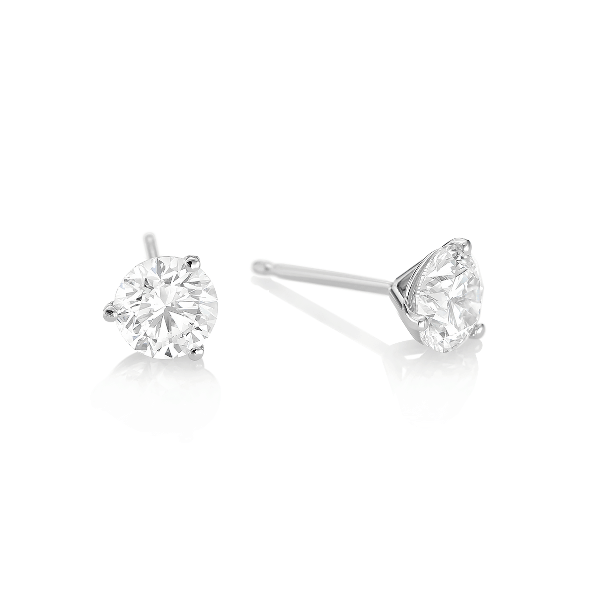 Hamilton Classic Collection 18k Gold and 2.00 Total Weight Diamond Studs