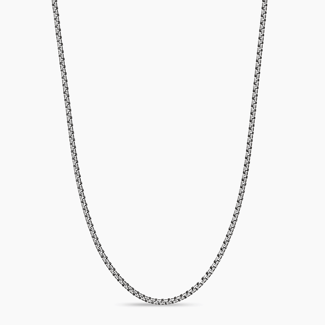 David Yurman Double Box Chain Necklace Sterling Silver, 2.6mm