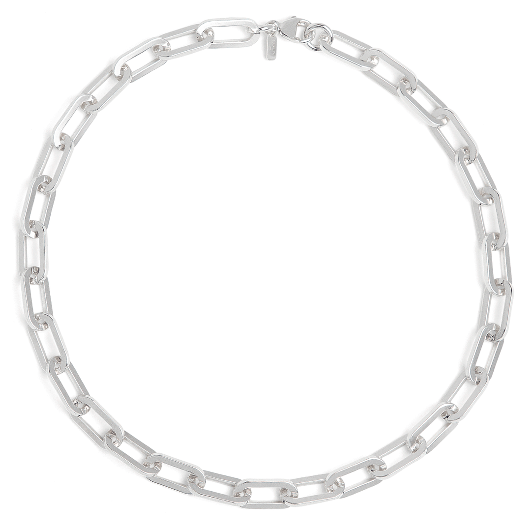 Sterling Silver Extra Large 7.9mm Long Link 16 Inch Necklace