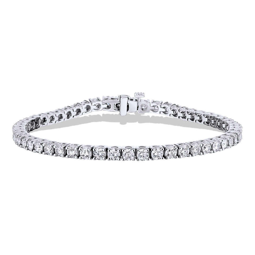 Hamilton Classic Collection 18k White Gold and 5.30 Total Weight Natural Diamond Line Bracelet