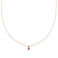 14k Yellow Gold and Pink Tourmaline Birthstone Pendant
