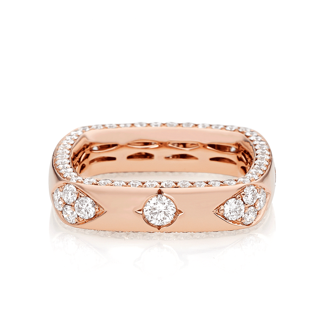 Mercer 18k Rose Gold and Diamond 1.90 Total WeightRing