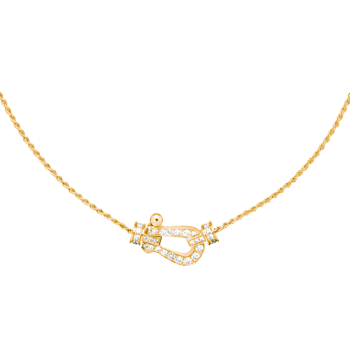 FRED Force 10 18k Yellow Gold and Diamond Necklace