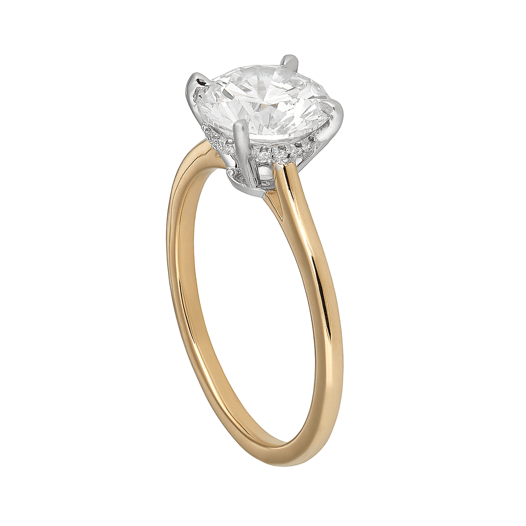 18k Yellow Gold Classic Engagement Ring Mounting