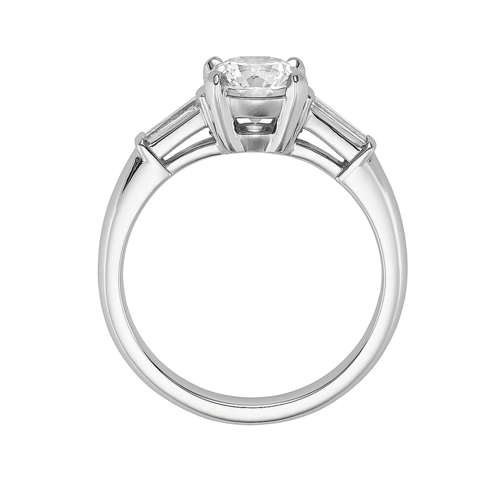 Platinum Three Stone Engagement Ring Mounting