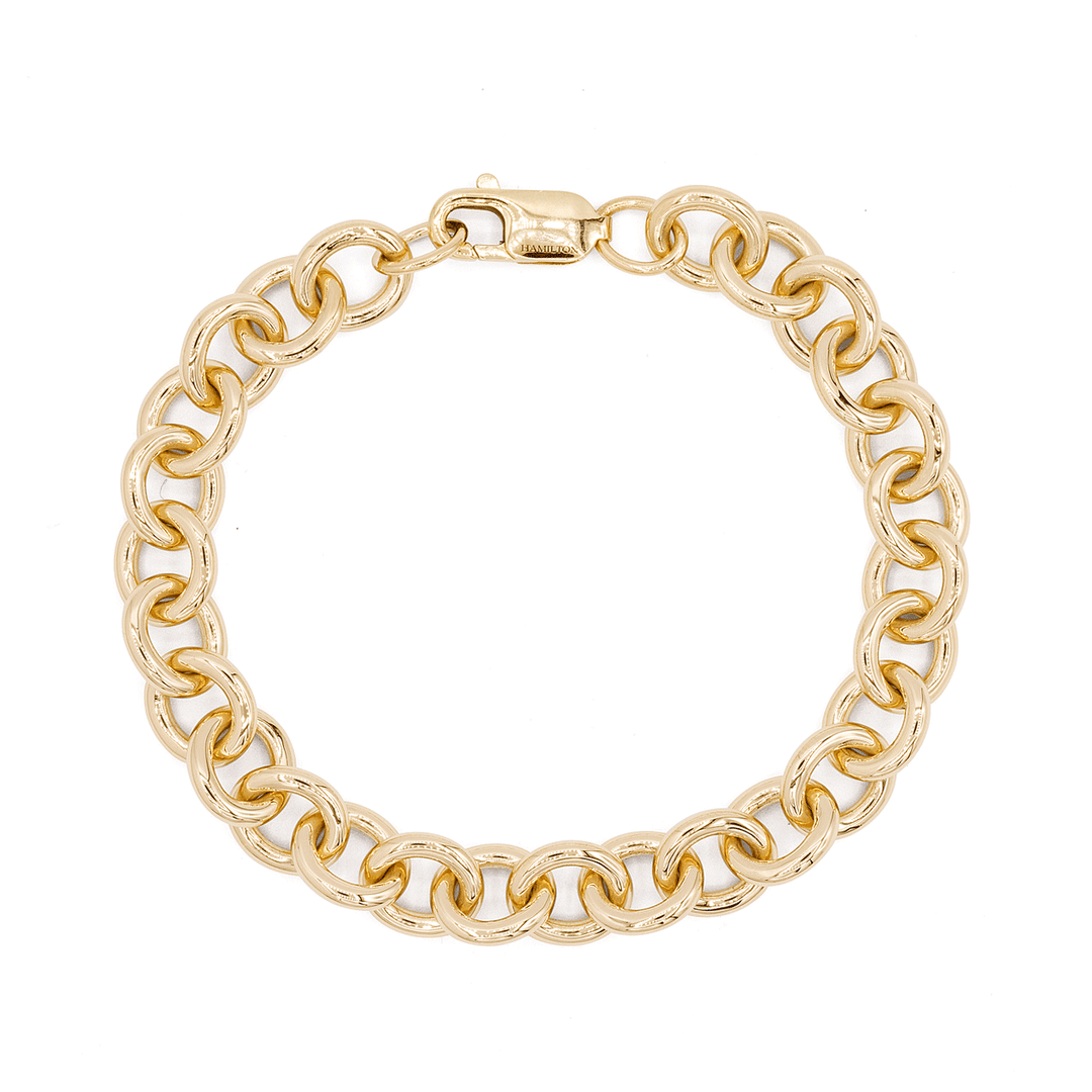 Hamilton 14k Yellow Gold 9.75mm Charm Bracelet