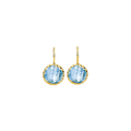 Facets 14k Gold and Blue Topaz Earrings