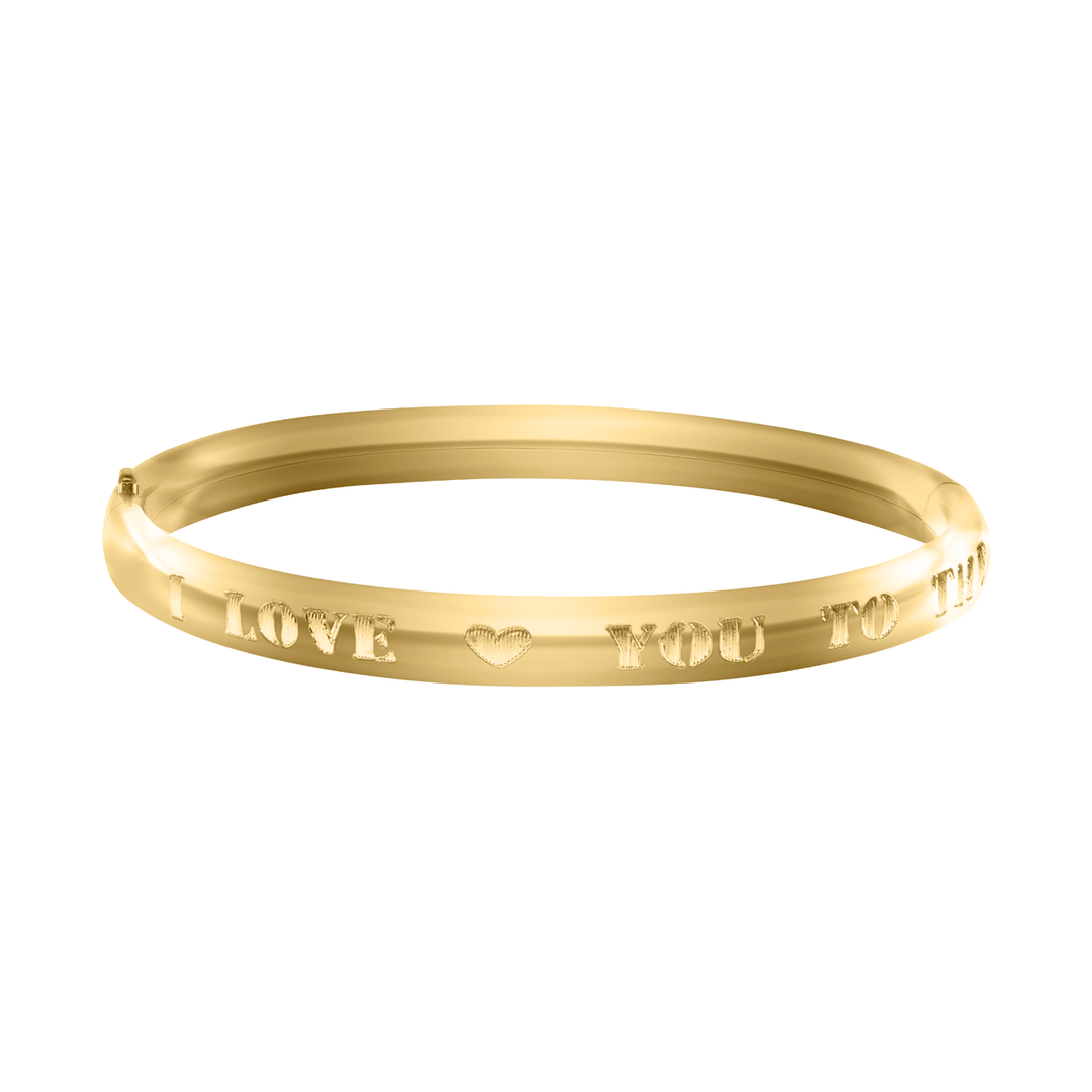 Children's I Love You To The Moon Bangle Bracelet