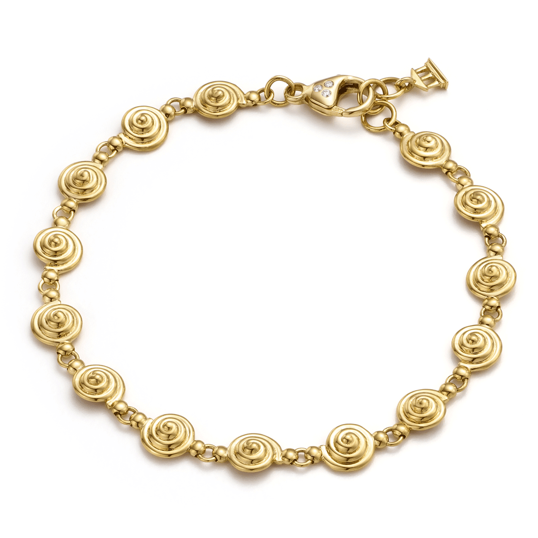 Temple St. Clair 18k Yellow Gold Spiral Line Bracelet