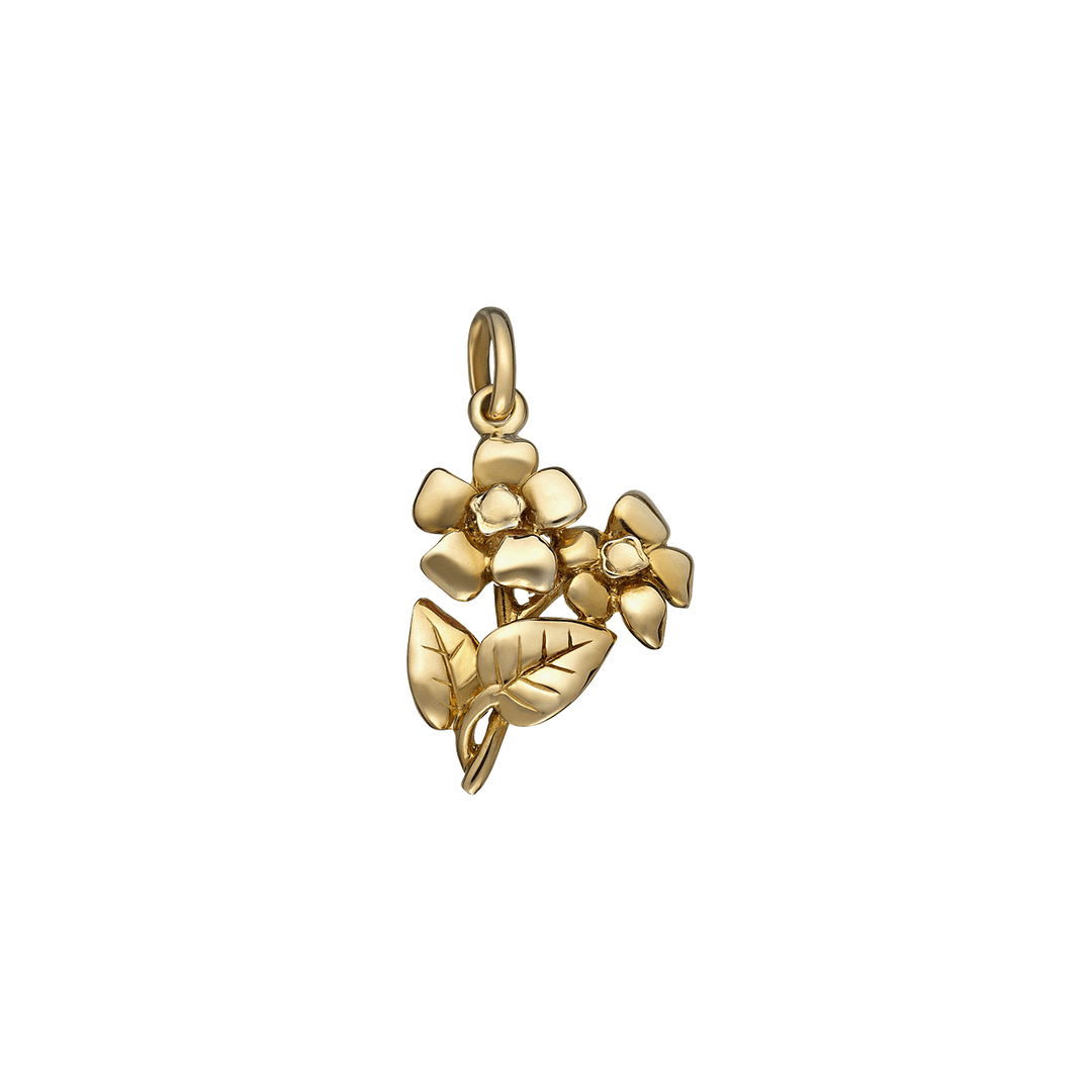 Hamilton New Jersey State Violet 18k Gold Charm