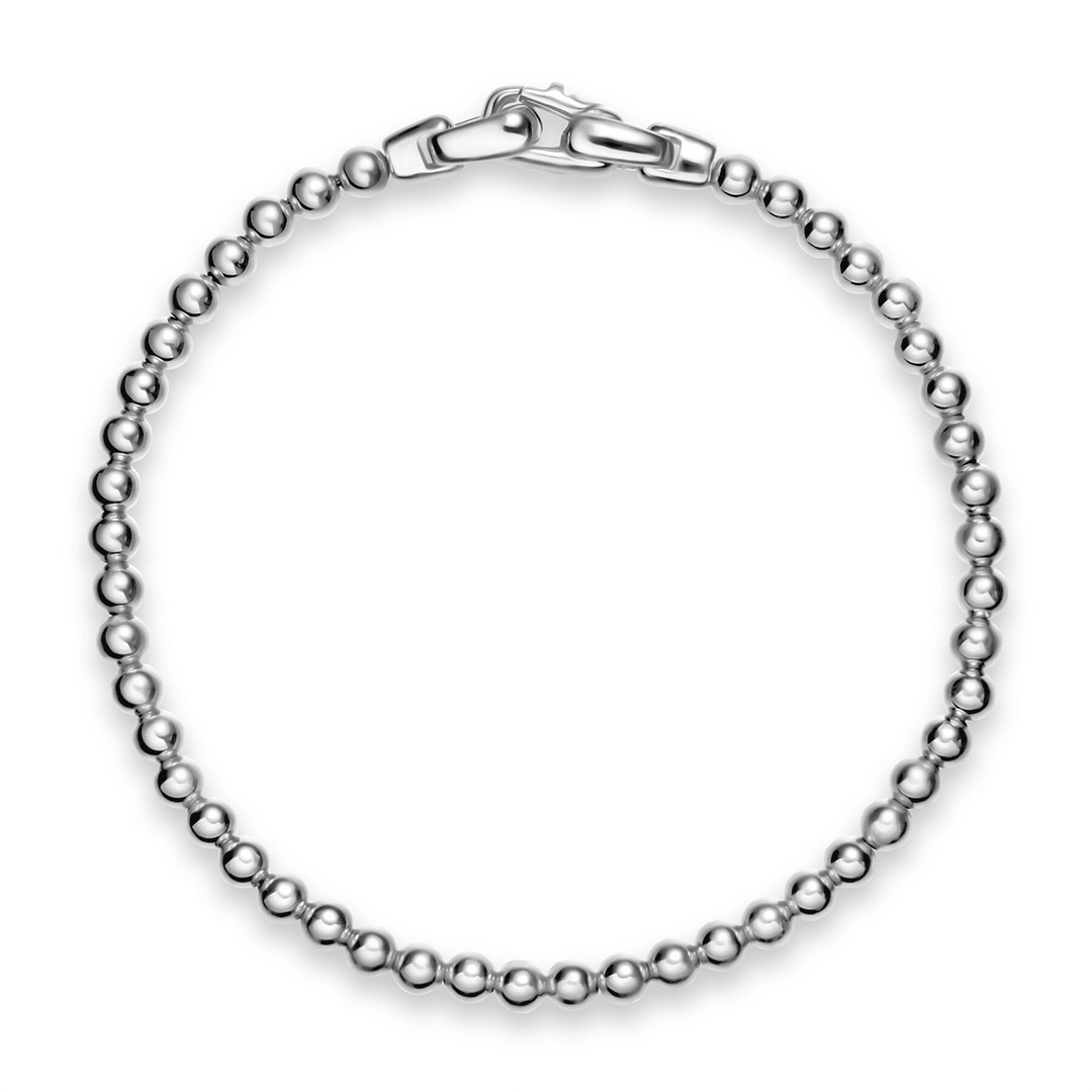 David Yurman Spiritual Beads Metal Bead Bracelet Sterling Silver, 4mm