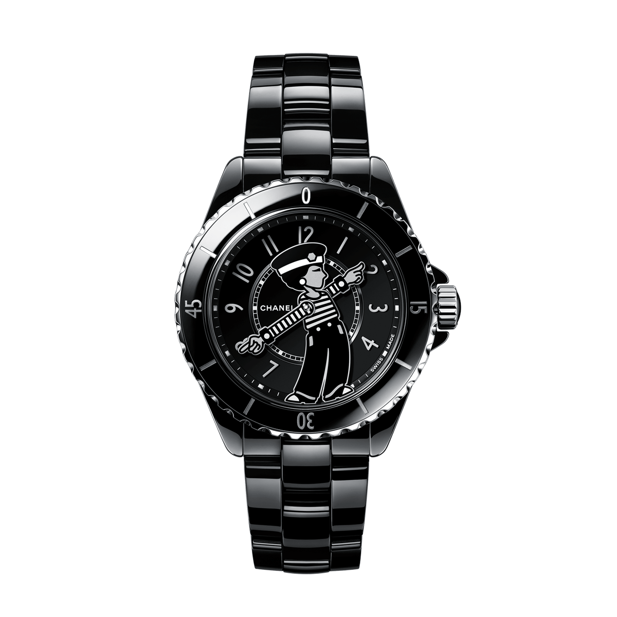 CHANEL Mademoiselle J12 La Pausa Black Watch, 38mm H7609
