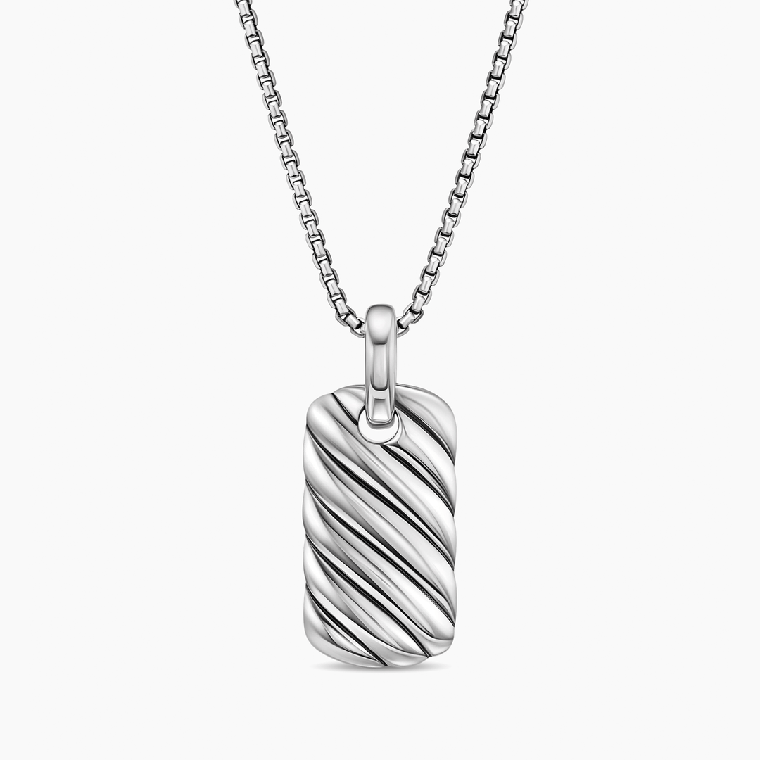 David Yurman Petite Sculpted Cable Tag