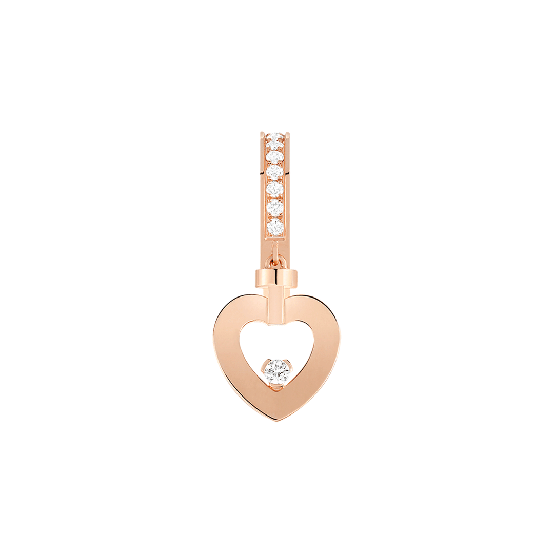 Fred Pretty Woman 18k Rose Gold and Diamond Single Heart Earring, Exclusively at Hamilton Jewelers