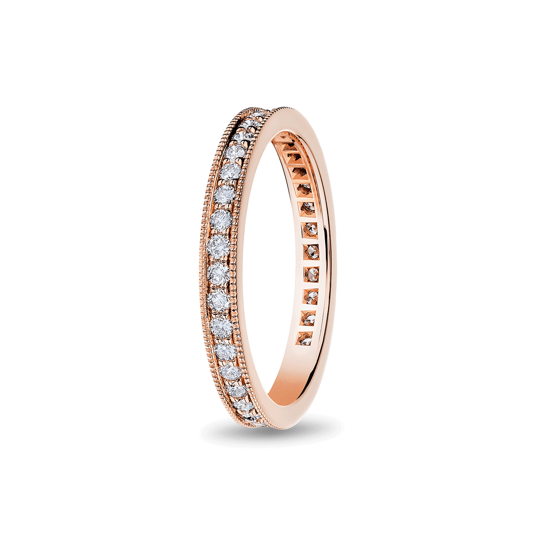 18k Rose Gold and Diamond .56 Total Weight Eternity Band