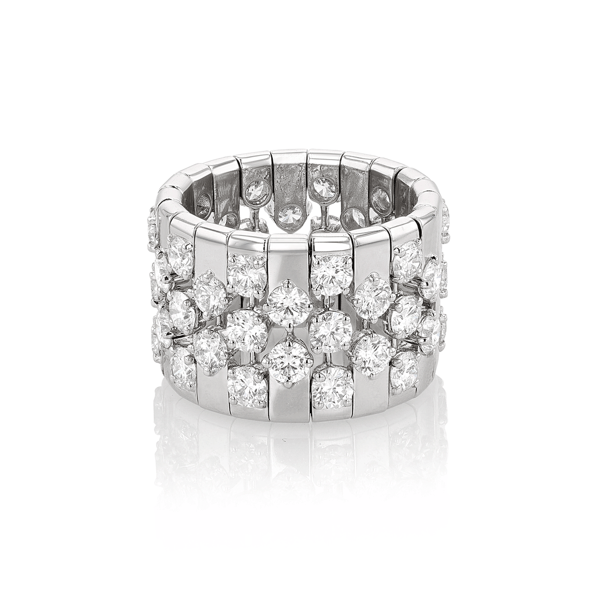 18k White Gold &amp; 6.00ct Diamond Fashion Band